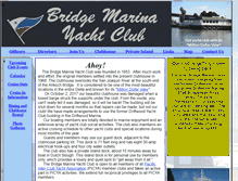 Tablet Screenshot of bridgemarinayachtclub.com